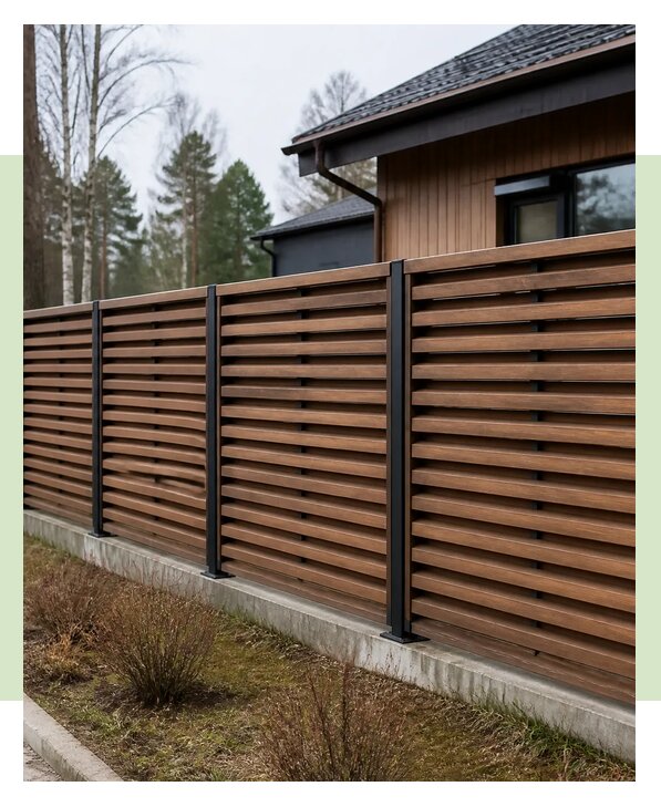 Деревянный забор жалюзи в Якутске по цене от 4687 р. | ЗаборЭксеперт-Ктс
